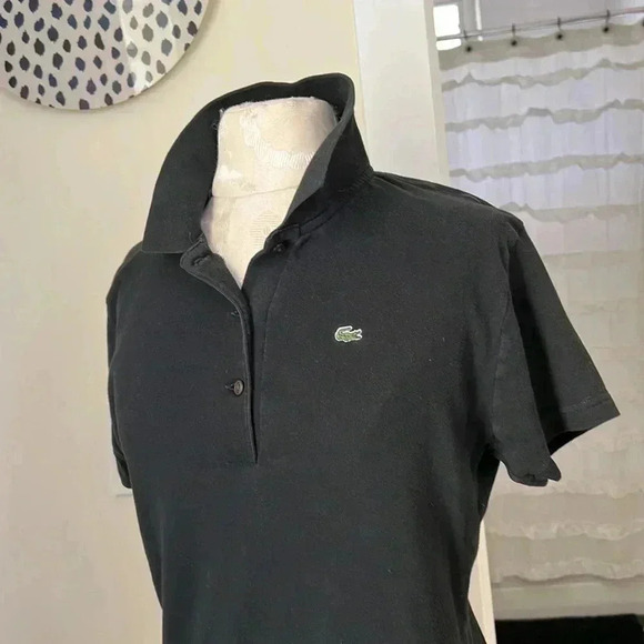 LaCoste Izod black knit pull over S/M - Picture 2 of 7